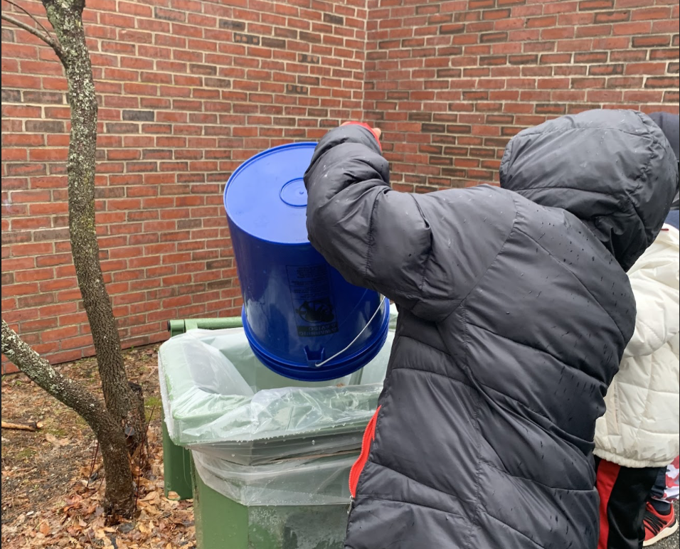 Student composting food